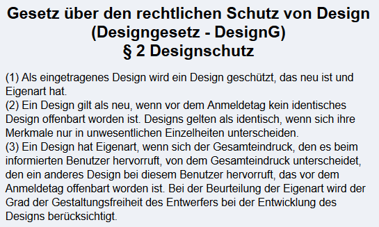 2 Designgesetz